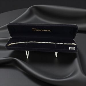 Dominique Diamonique CZ Tennis Bracelet 925 Sterling Emerald & Round Cut w/Case